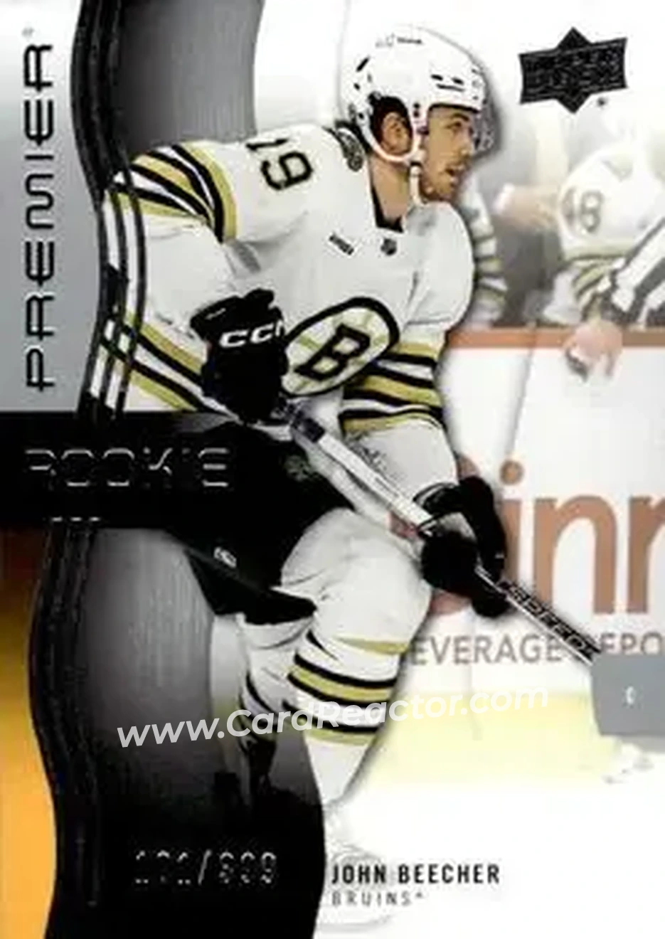 2023-24 Upper Deck Premier #144 - John Beecher - Boston Bruins - Front
