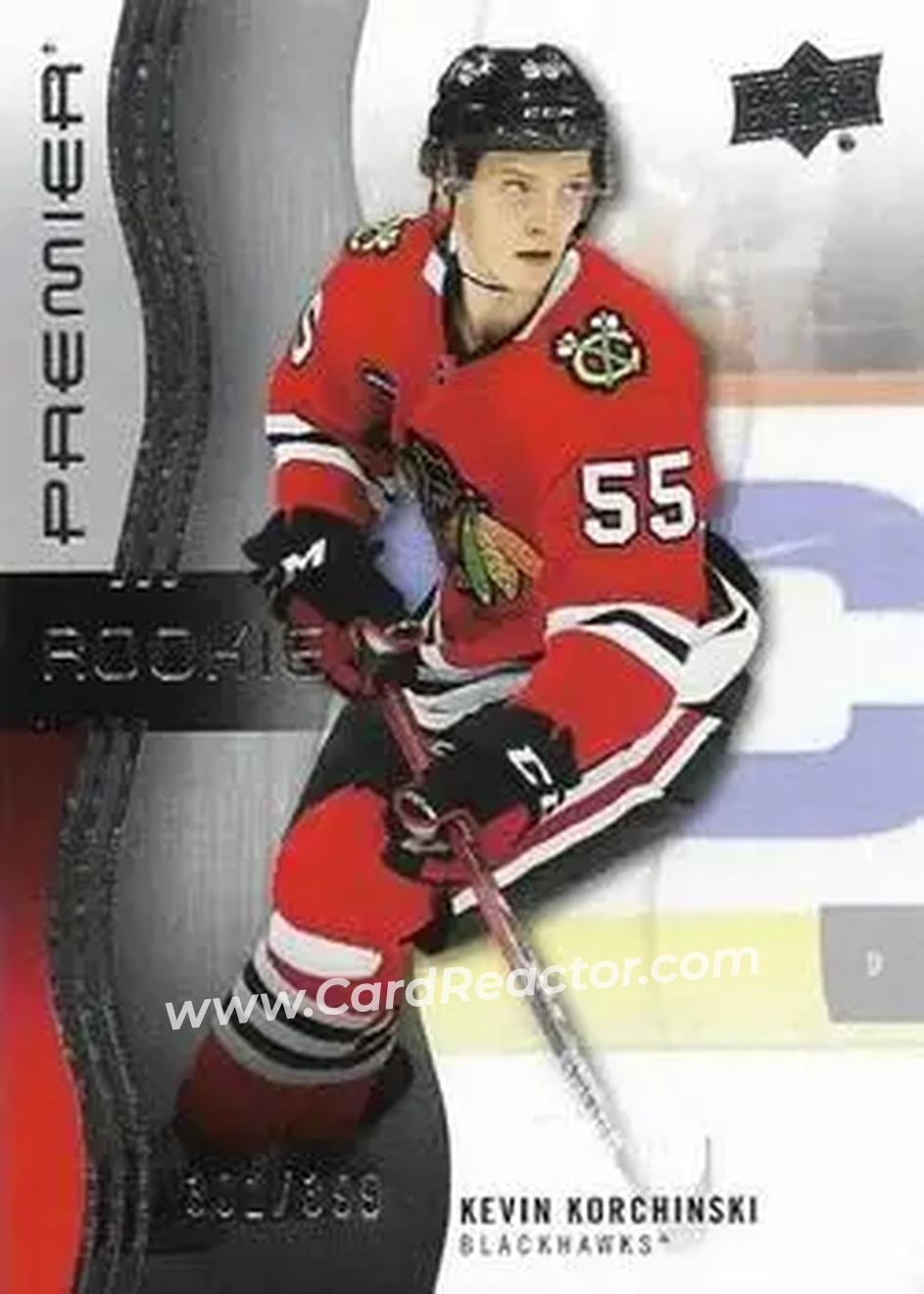 2023-24 Upper Deck Premier #146 - Kevin Korchinski - Chicago Blackhawks - Front