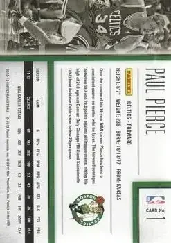 Back of Paul Pierce