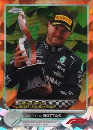 2022 Topps Chrome Sapphire Edition Formula 1 - Orange #166 - Valtteri Bottas - Mercedes-AMG Petronas Formula One Team