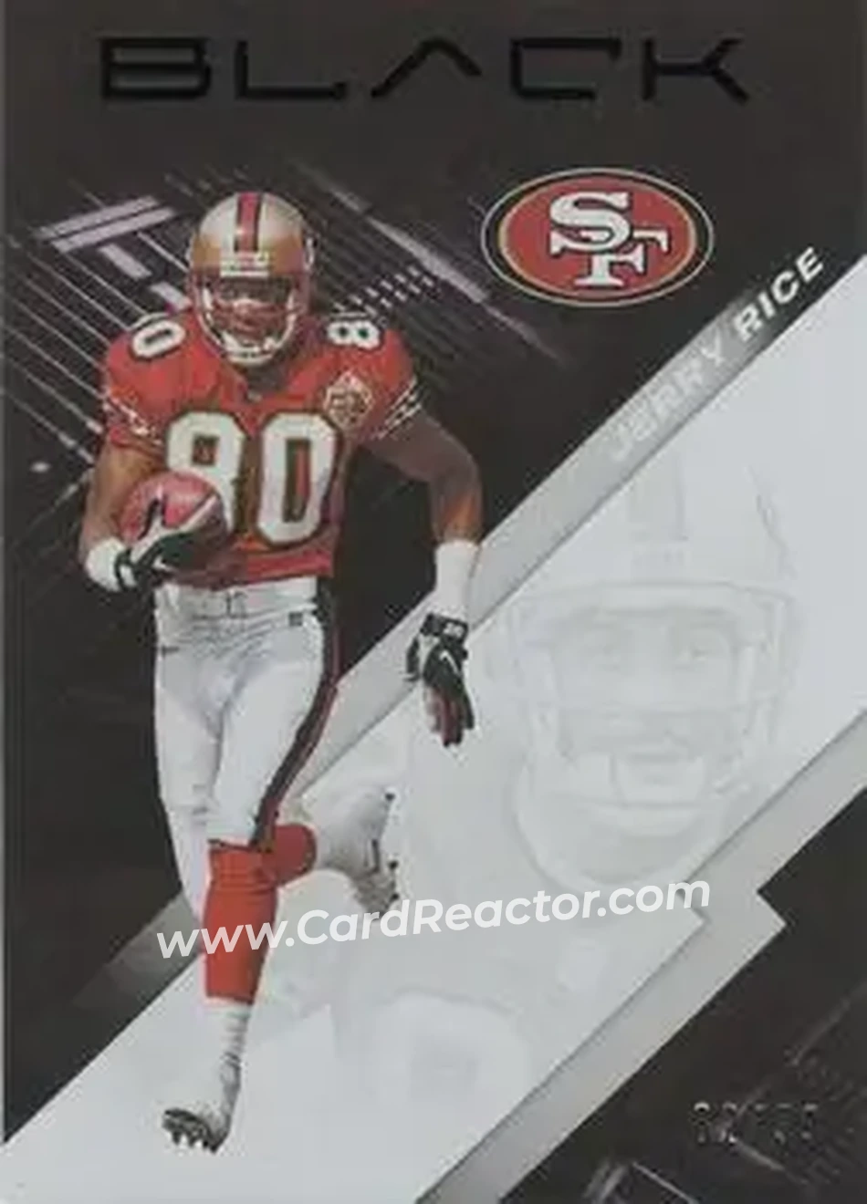 2020 Panini Black - Silver #85 - Jerry Rice - San Francisco 49ers - Front 2020 Panini Black - Silver #85 - Jerry Rice - San Francisco 49ers - Front