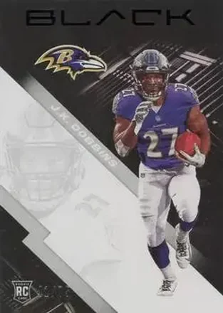 2020 Panini Black - Silver #109 - J.K. Dobbins - Baltimore Ravens