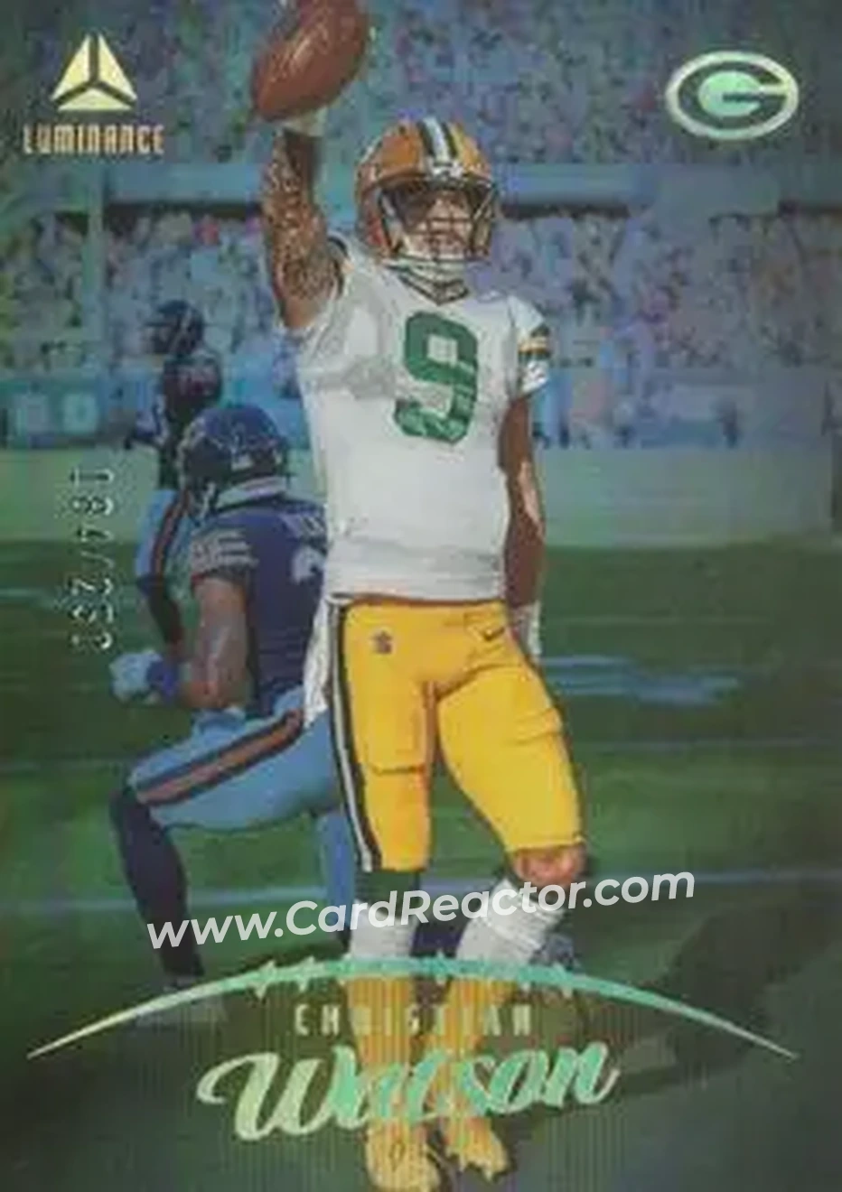 2023 Panini Luminance - Gold #17 - Christian Watson - Green Bay Packers - Front 2023 Panini Luminance - Gold #17 - Christian Watson - Green Bay Packers - Front