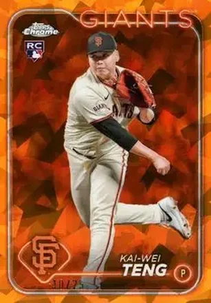 2024 Topps Chrome Update Sapphire Edition - Orange Sapphire #USCS212 - Kai-Wei Teng - San Francisco Giants