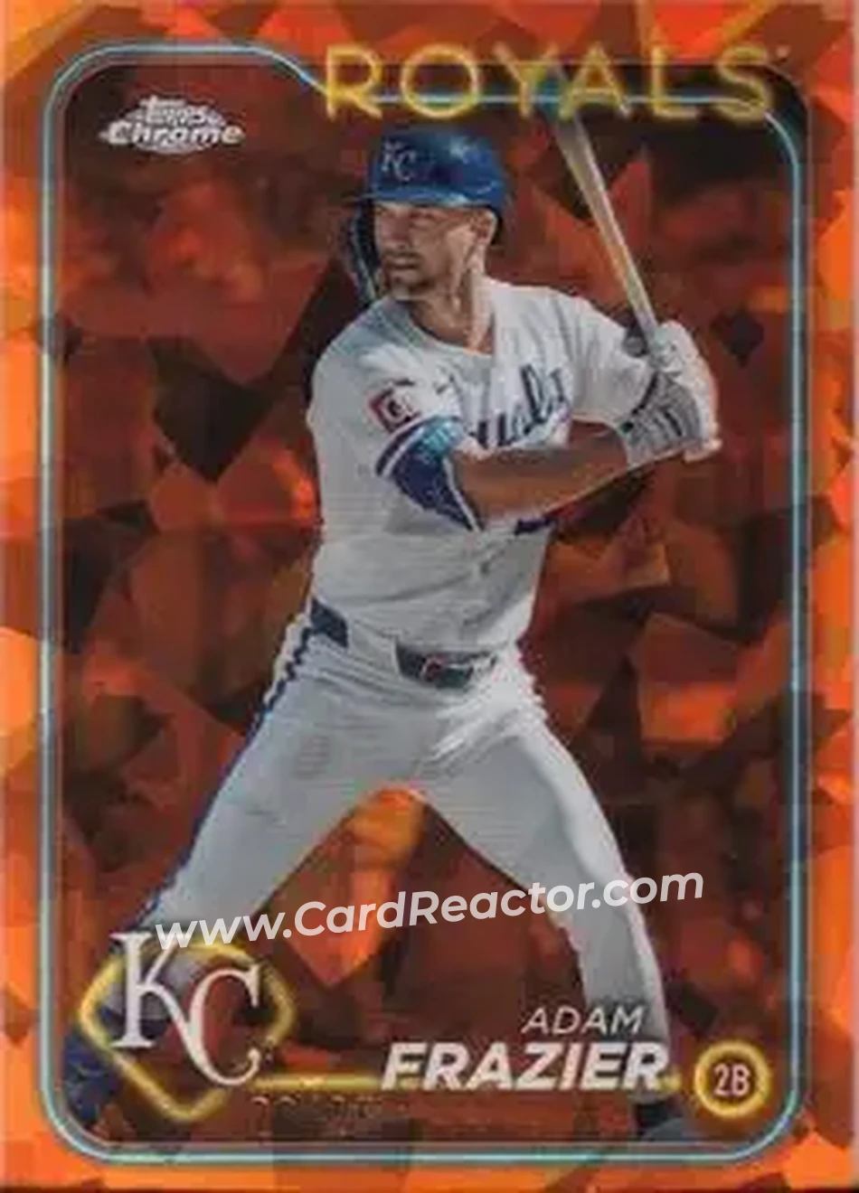 2024 Topps Chrome Update Sapphire Edition - Orange Sapphire #USCS215 - Adam Frazier - Kansas City Royals - Front