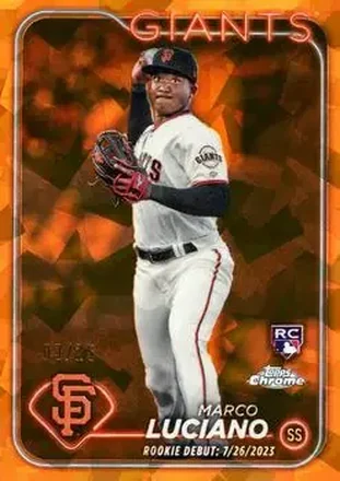 2024 Topps Chrome Update Sapphire Edition - Orange Sapphire #USCS217 - Marco Luciano - San Francisco Giants