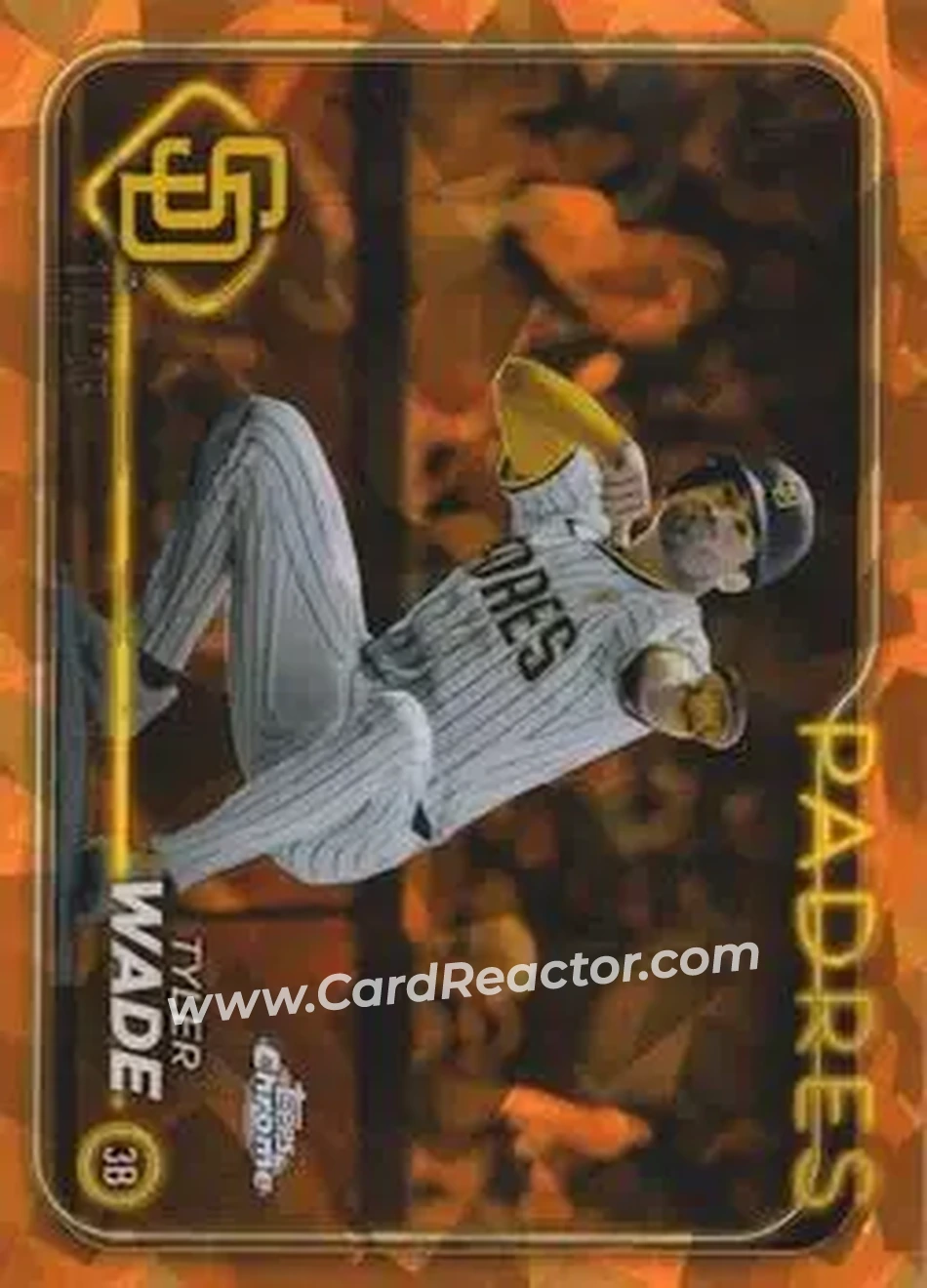 2024 Topps Chrome Update Sapphire Edition - Orange Sapphire #USCS266 - Tyler Wade - San Diego Padres - Front