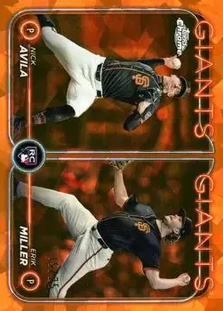 2024 Topps Chrome Update Sapphire Edition - Orange Sapphire #USCS271 - Erik Miller - Nick Avila SN25 - San Francisco Giants - San Francisco Giants