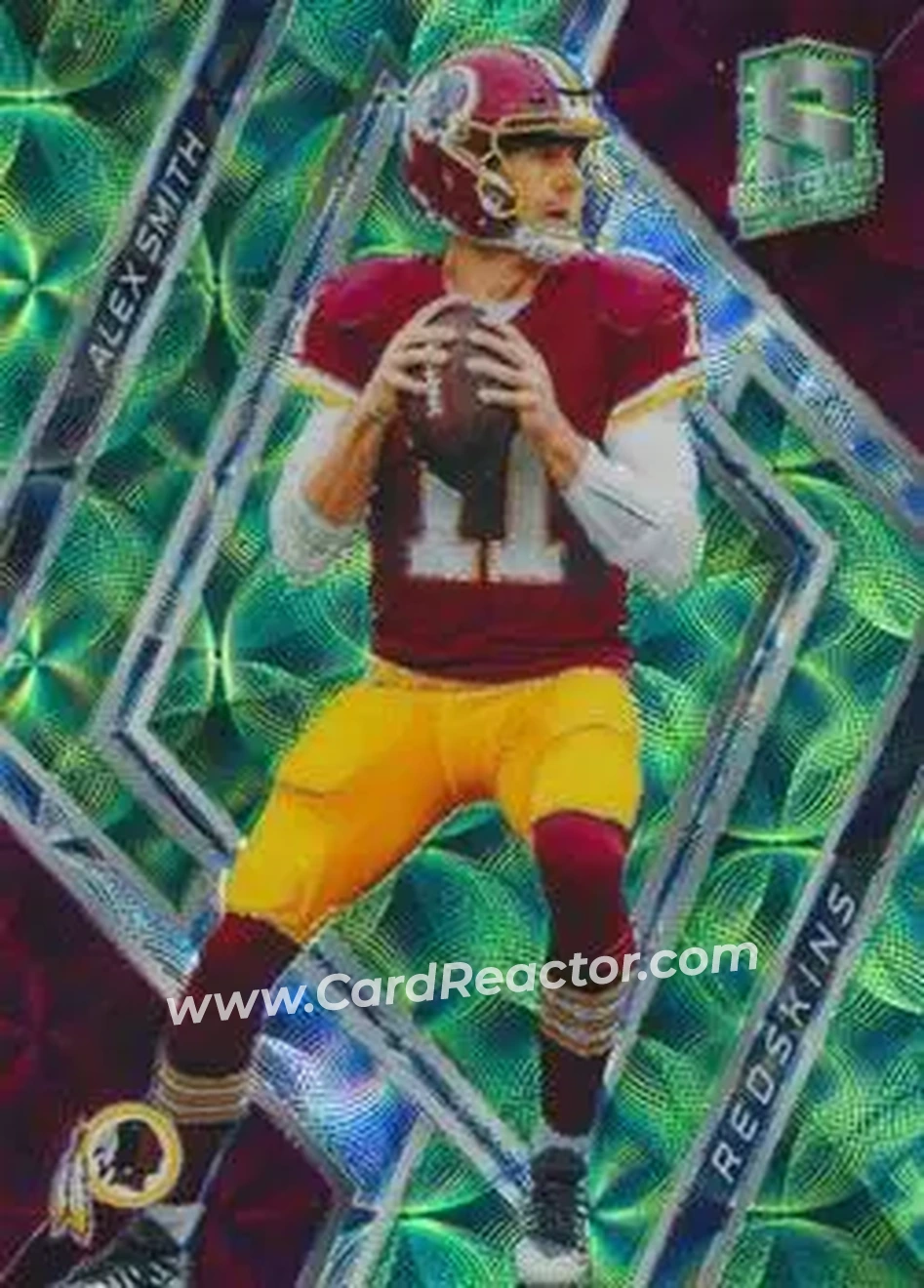 2018 Panini Spectra - Neon Green #92 - Alex Smith - Washington Redskins - Front