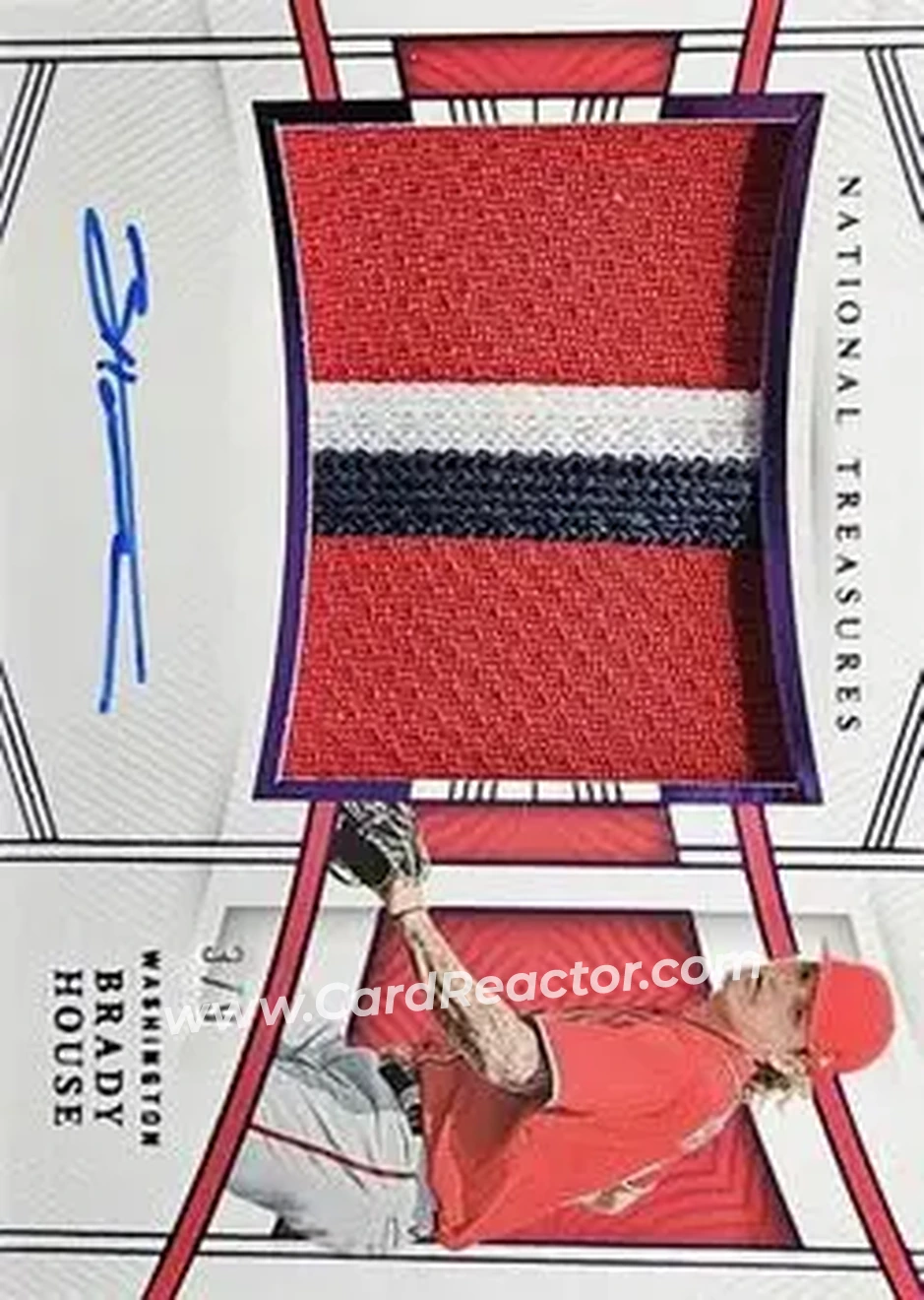2023 Panini National Treasures - Purple #124 - Brady House - Washington Nationals - Front