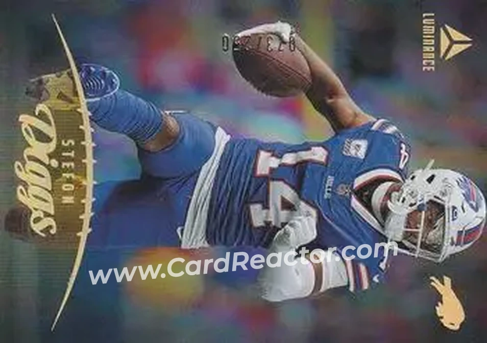 2023 Panini Luminance - Gold #60 - Stefon Diggs - Buffalo Bills - Front 2023 Panini Luminance - Gold #60 - Stefon Diggs - Buffalo Bills - Front