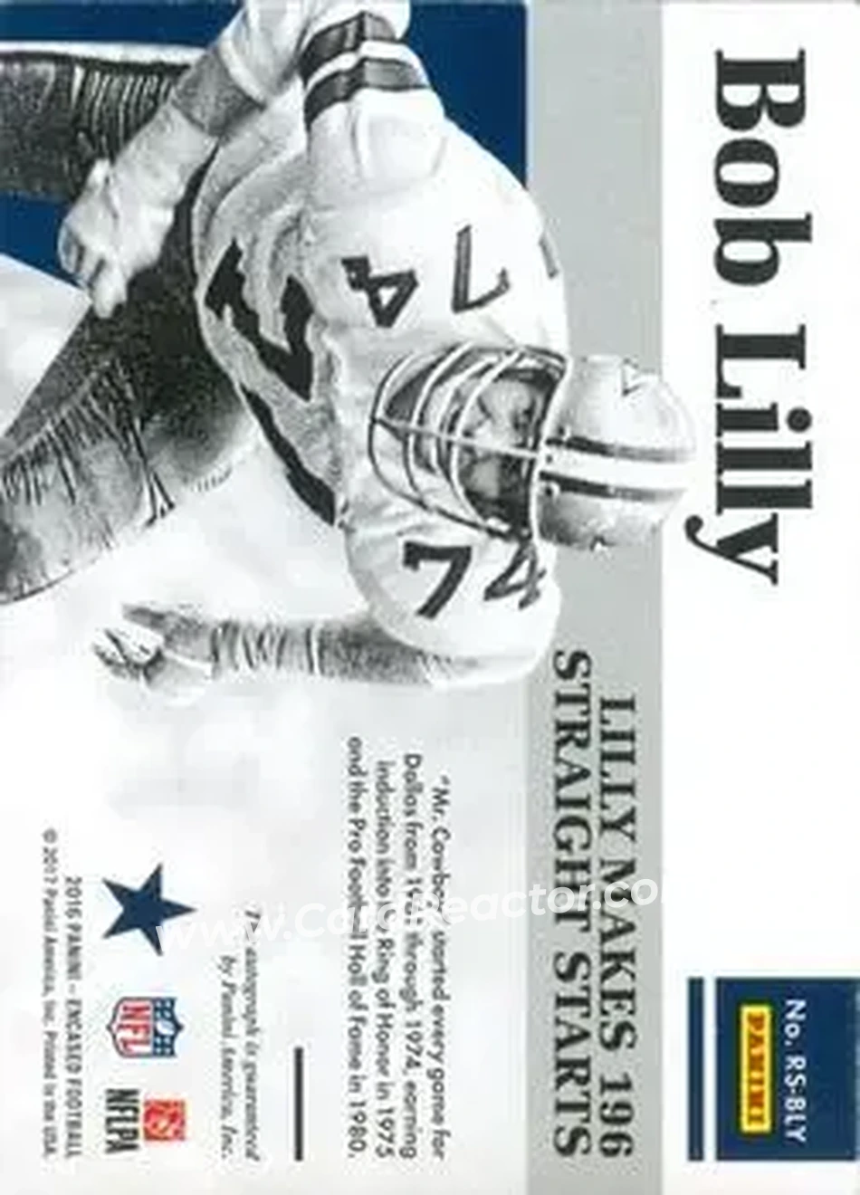 2016 Panini Encased - Reserve Signatures Gold #RS-BLY - Bob Lilly - Dallas Cowboys - Back 2016 Panini Encased - Reserve Signatures Gold #RS-BLY - Bob Lilly - Dallas Cowboys - Back