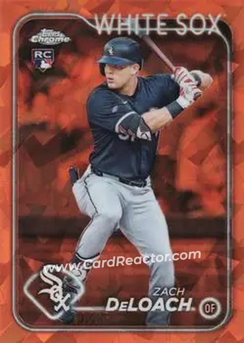 2024 Topps Chrome Update Sapphire Edition - Orange Sapphire #USCS320 - Zach DeLoach - Chicago White Sox - Front 2024 Topps Chrome Update Sapphire Edition - Orange Sapphire #USCS320 - Zach DeLoach - Chicago White Sox - Front