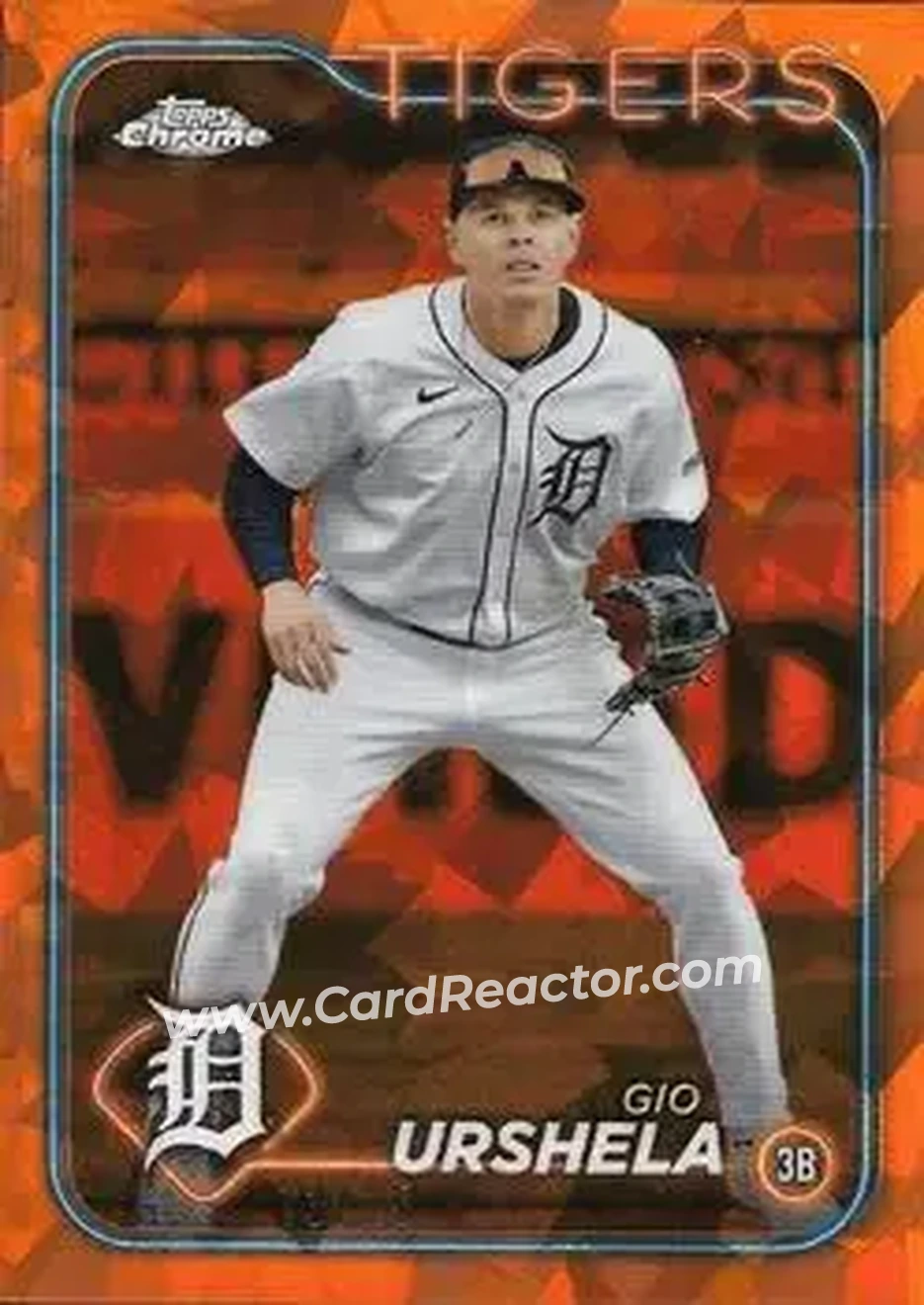 2024 Topps Chrome Update Sapphire Edition - Orange Sapphire #USCS346 - Gio Urshela - Detroit Tigers - Front