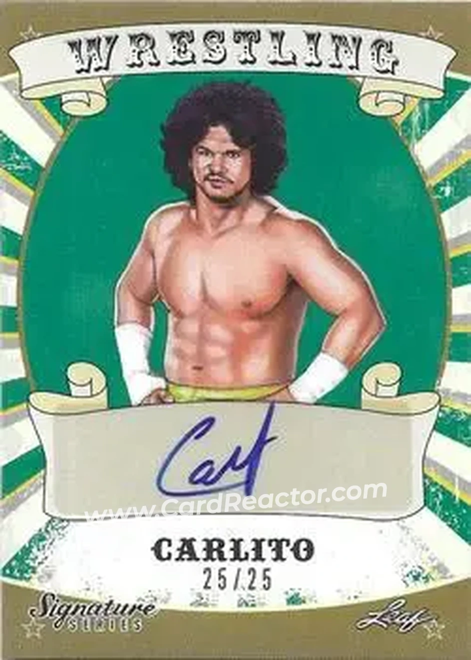 2016 Leaf Signature Series - Green #15 - Carlito - Front