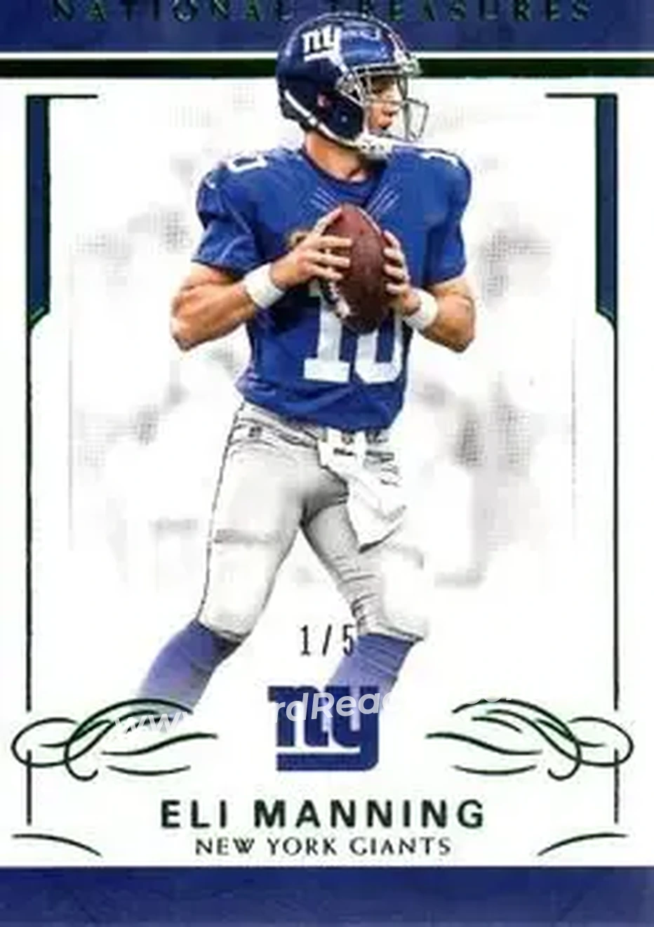 2016 Panini National Treasures - Emerald #68 - Eli Manning - New York Giants - Front