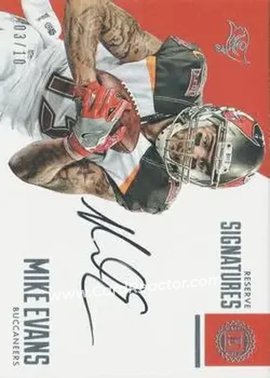 2016 Panini Encased - Reserve Signatures Silver #RS-MEV - Mike Evans - Tampa Bay Buccaneers - Front