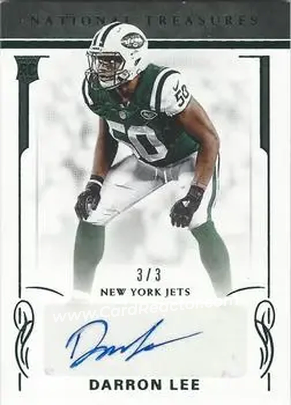 2016 Panini National Treasures - Emerald #180 - Darron Lee - New York Jets - Front