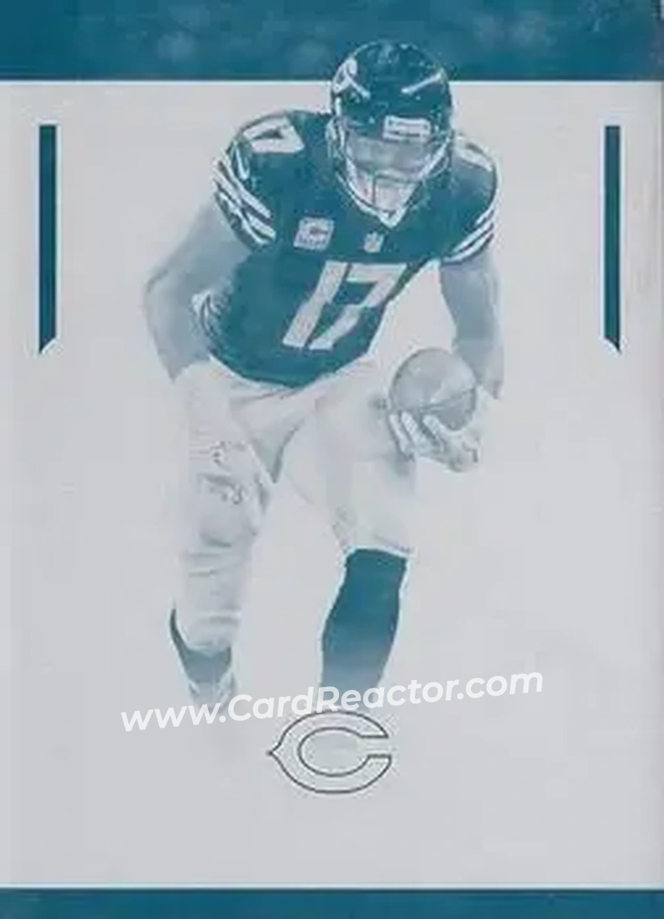 2016 Panini National Treasures - Press Plates Cyan #18 - Alshon Jeffery - Chicago Bears - Front