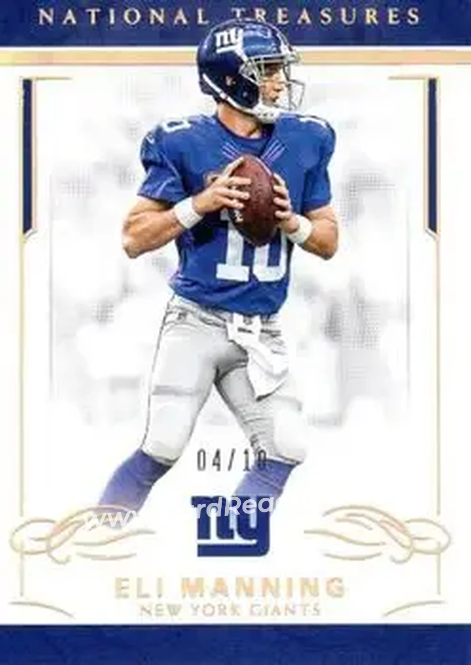 2016 Panini National Treasures - Holo Gold #68 - Eli Manning - New York Giants - Front