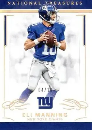 2016 Panini National Treasures - Holo Gold #68 - Eli Manning - New York Giants