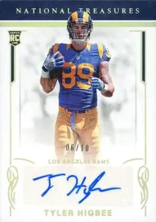 2016 Panini National Treasures - Holo Gold #158 - Tyler Higbee - Los Angeles Rams