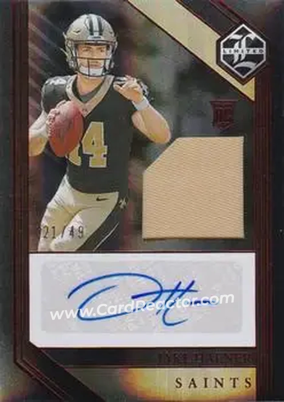 2023 Panini Limited - Ruby Spotlight #113 - Jake Haener - New Orleans Saints - Front