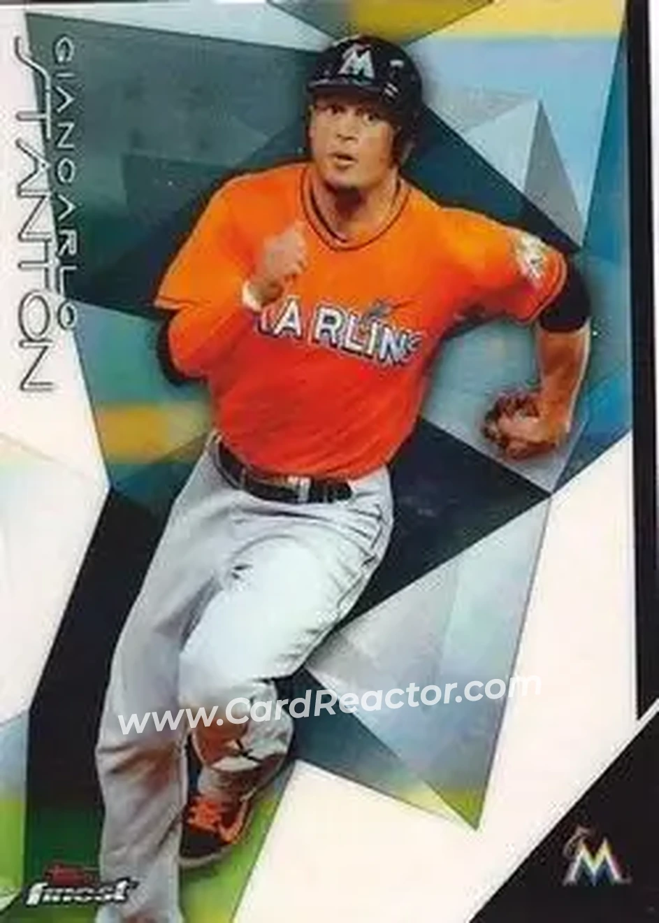 2015 Finest #19 - Giancarlo Stanton - Miami Marlins - Front