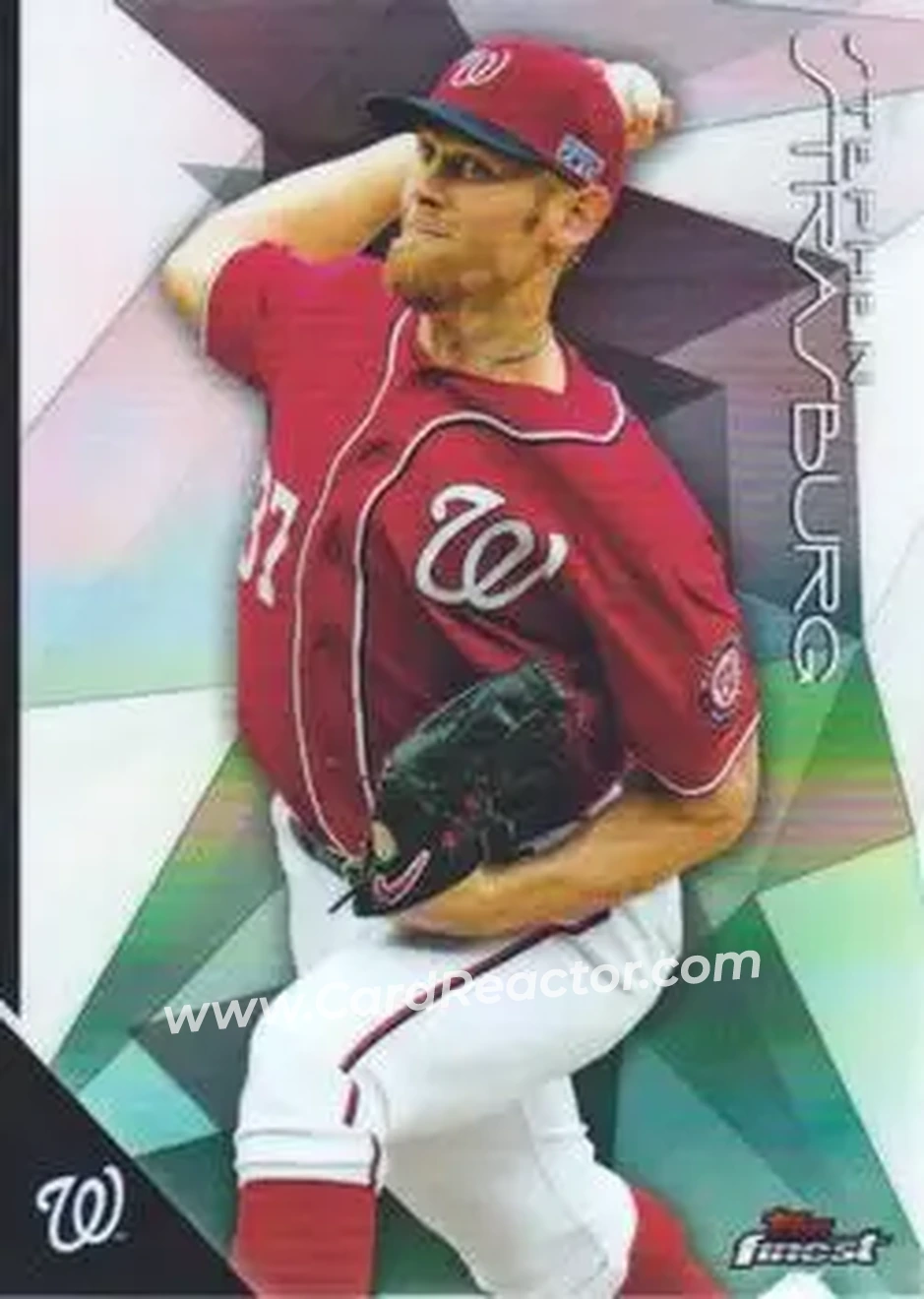 2015 Finest #25 - Stephen Strasburg - Washington Nationals - Front