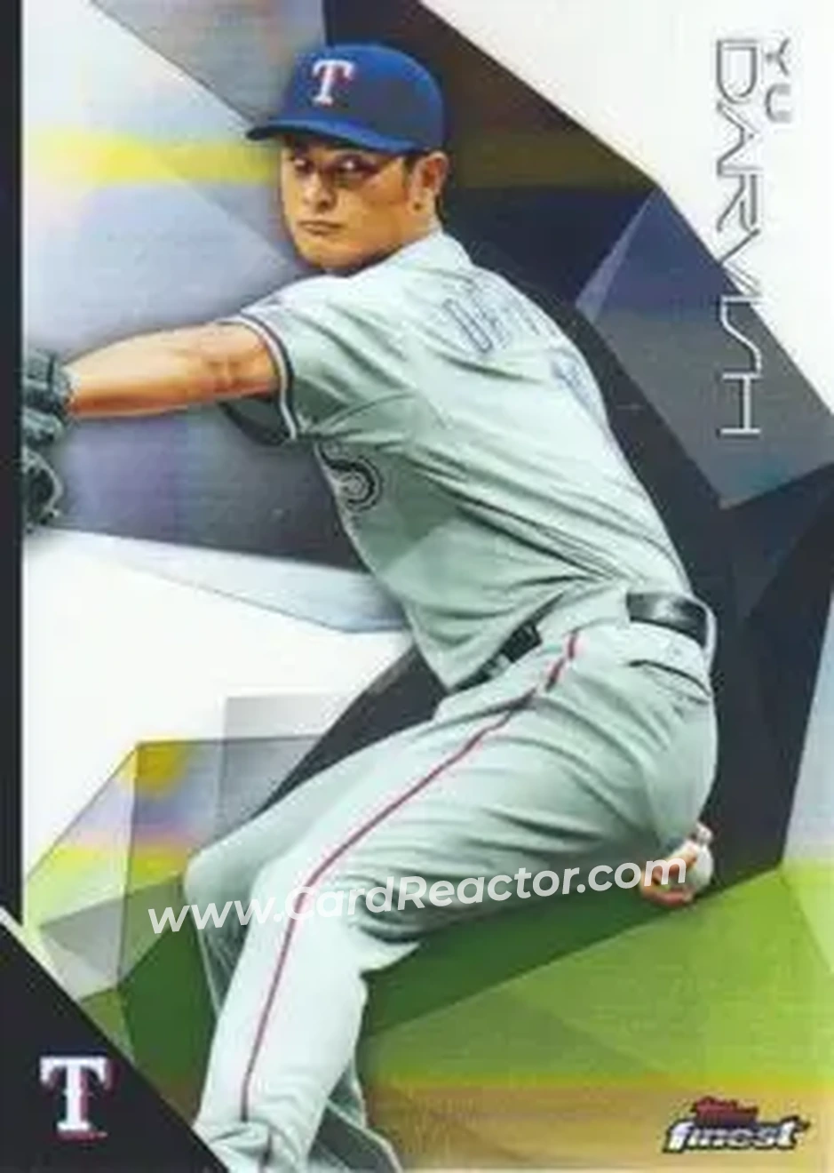 2015 Finest #29 - Yu Darvish - Texas Rangers - Front