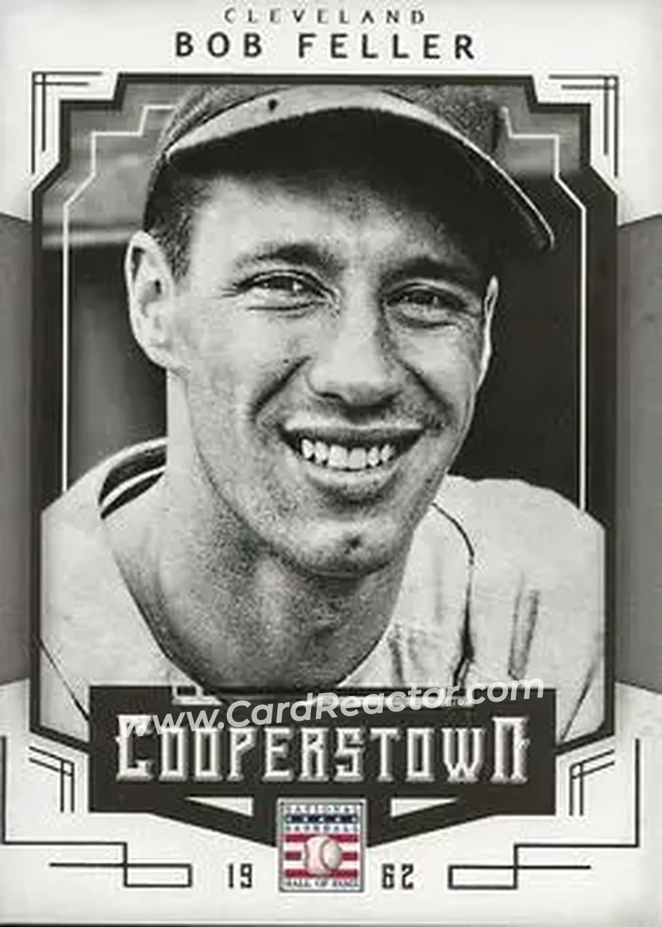 2015 Panini Cooperstown #12 - Bob Feller - Cleveland Indians - Front