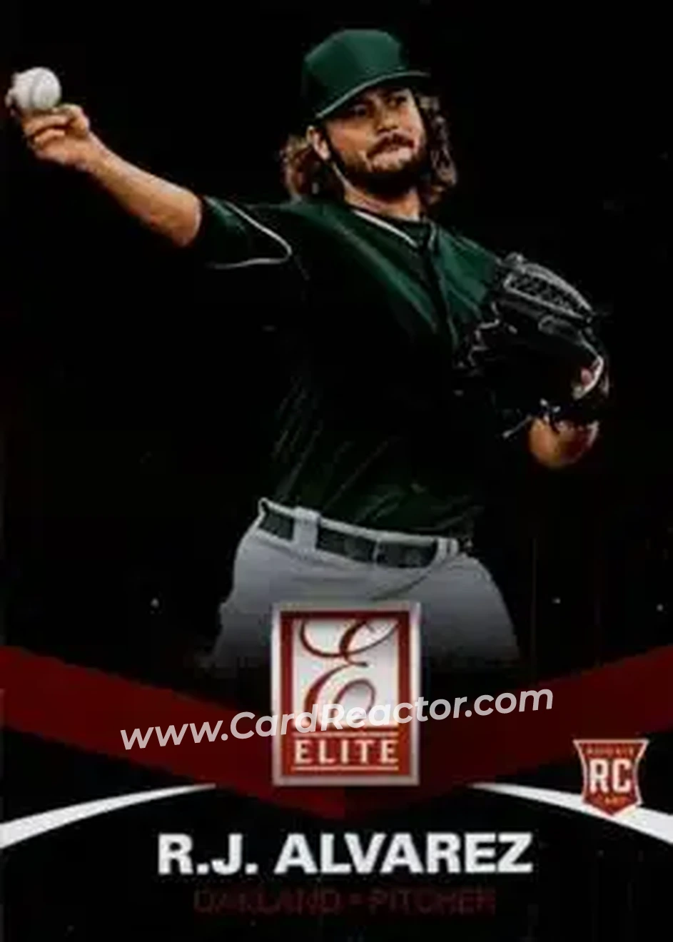 2015 Panini Elite #10 - R.J. Alvarez - Oakland Athletics - Front