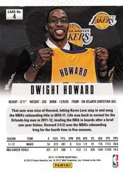 Back of Dwight Howard