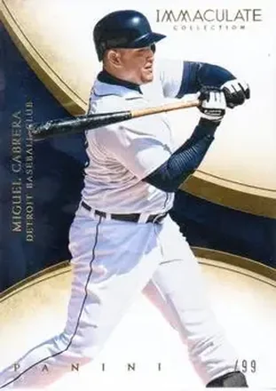 2015 Panini Immaculate Collection #12 - Miguel Cabrera - Detroit Tigers