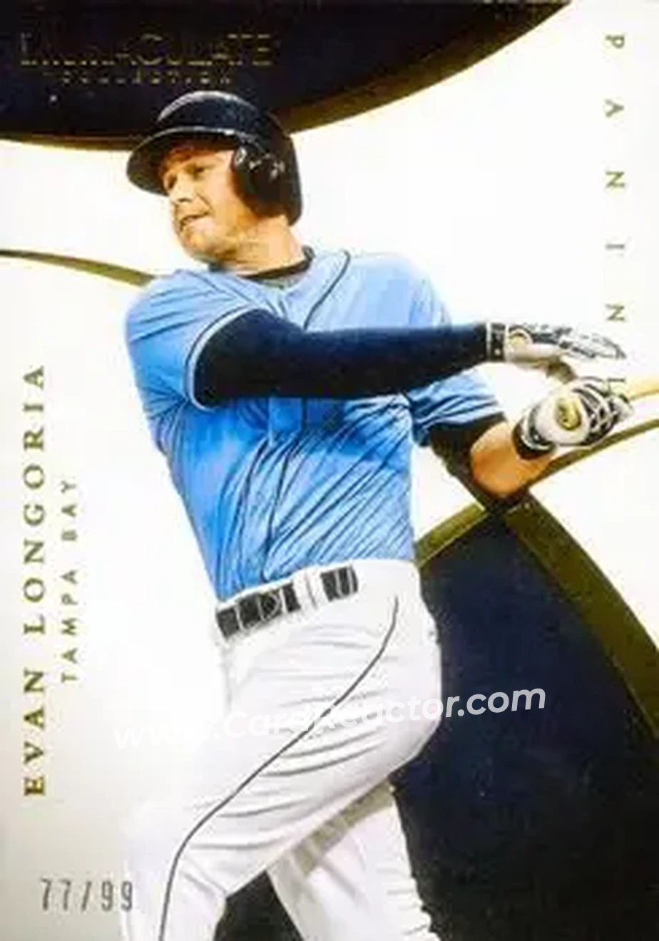 2015 Panini Immaculate Collection #14 - Evan Longoria - Tampa Bay Rays - Front