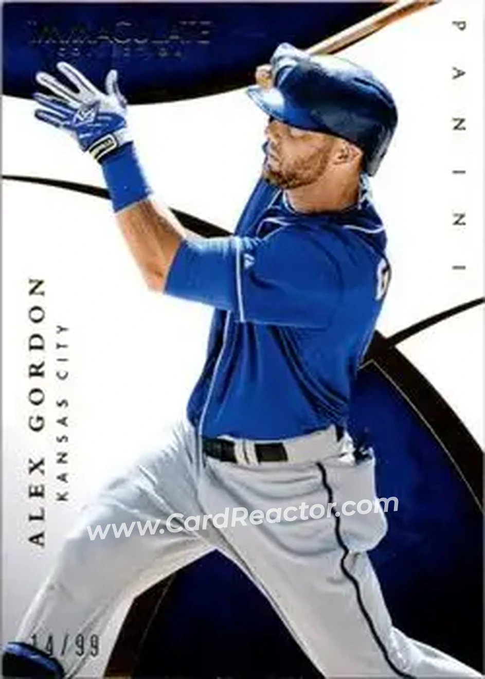 2015 Panini Immaculate Collection #29 - Alex Gordon - Kansas City Royals - Front