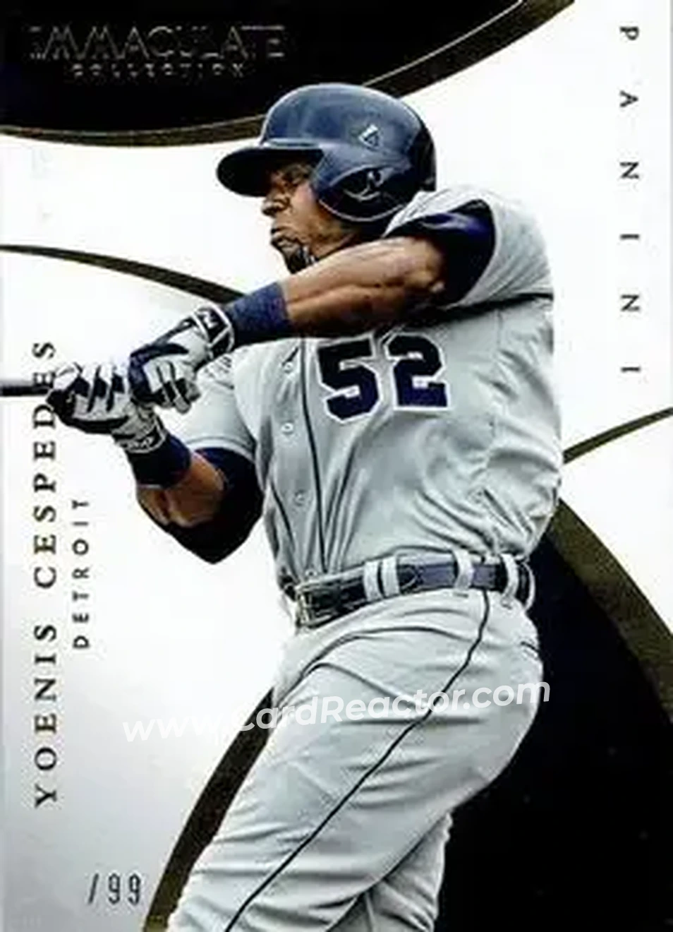 2015 Panini Immaculate Collection #46 - Yoenis Cespedes - Detroit Tigers - Front