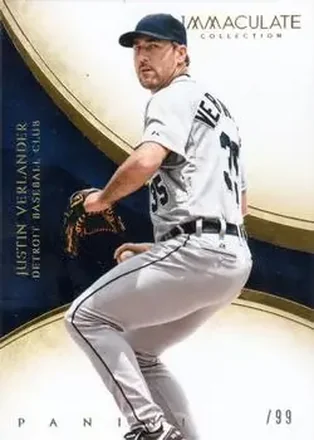 2015 Panini Immaculate Collection #49 - Justin Verlander - Detroit Tigers
