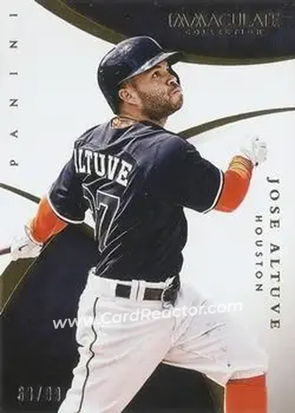 2015 Panini Immaculate Collection #52 - Jose Altuve - Houston Astros - Front