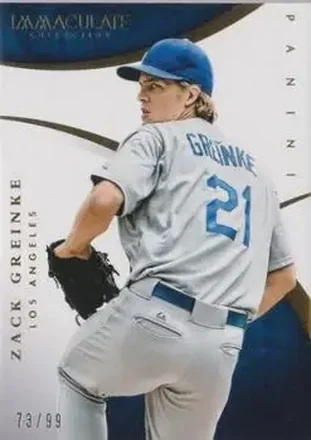 2015 Panini Immaculate Collection #62 - Zack Greinke - Los Angeles Dodgers