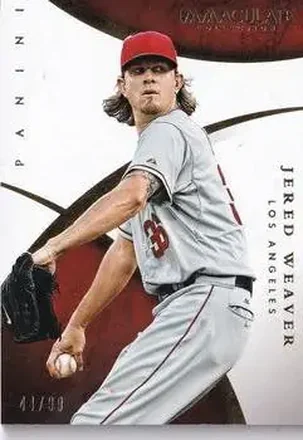 2015 Panini Immaculate Collection #65 - Jered Weaver - Los Angeles Angels