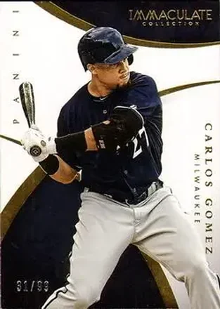 2015 Panini Immaculate Collection #69 - Carlos Gomez - Milwaukee Brewers