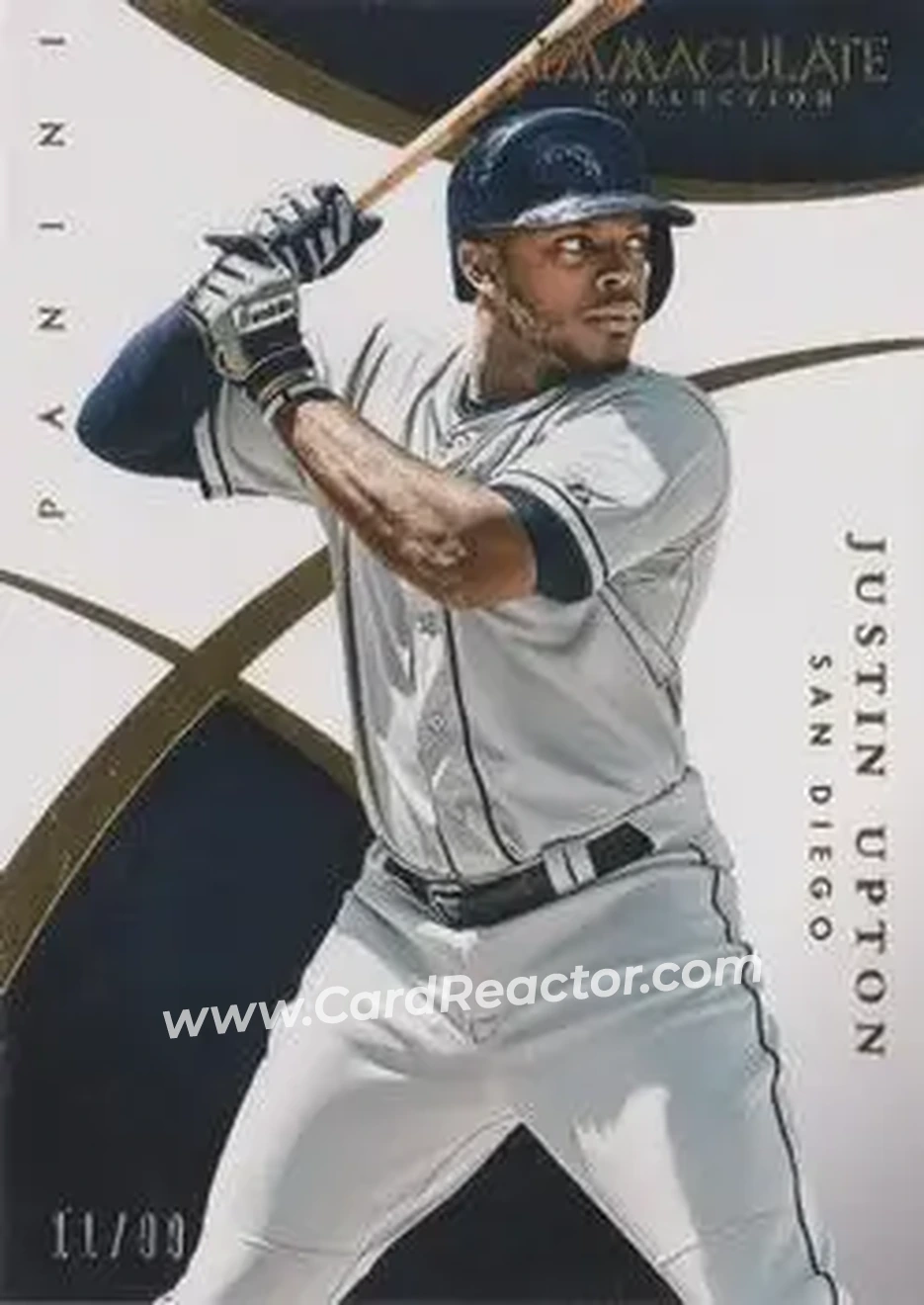 2015 Panini Immaculate Collection #75 - Justin Upton - San Diego Padres - Front