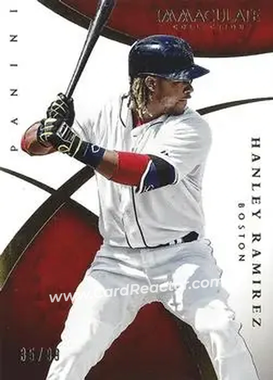 2015 Panini Immaculate Collection #82 - Hanley Ramirez - Boston Red Sox - Front 2015 Panini Immaculate Collection #82 - Hanley Ramirez - Boston Red Sox - Front