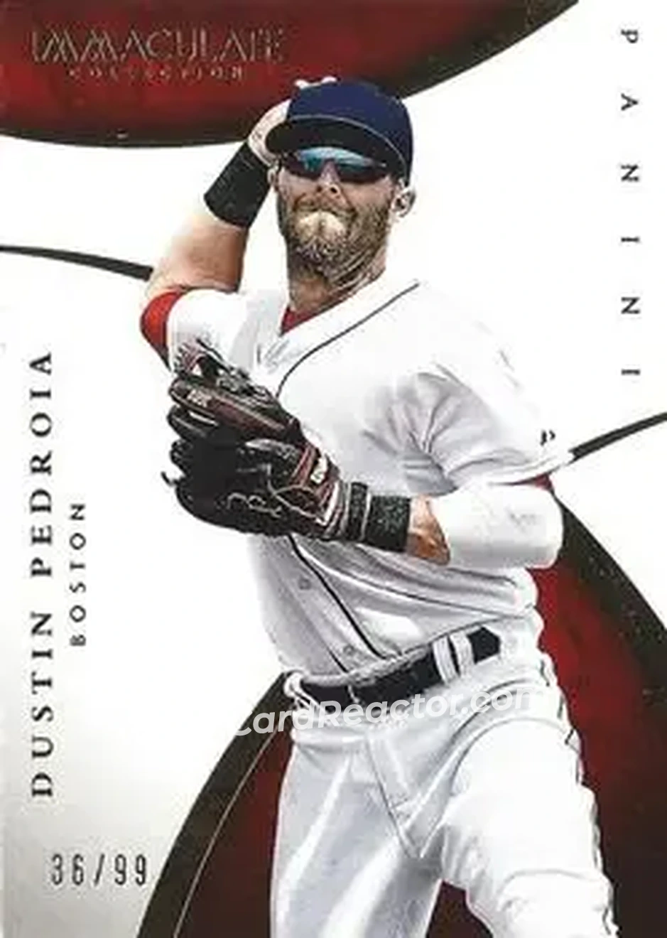 2015 Panini Immaculate Collection #83 - Dustin Pedroia - Boston Red Sox - Front
