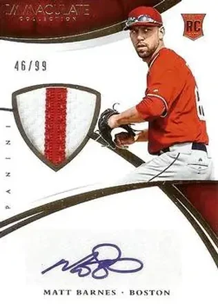 2015 Panini Immaculate Collection #104 - Matt Barnes - Boston Red Sox