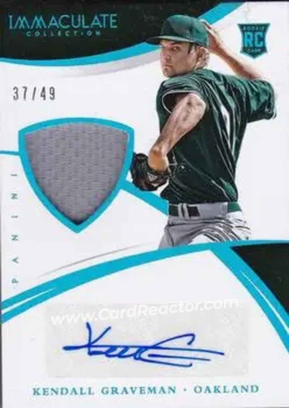 2015 Panini Immaculate Collection #107 - Kendall Graveman - Oakland Athletics - Front