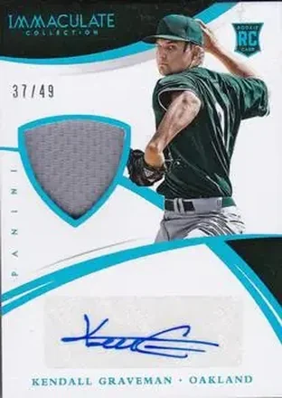 2015 Panini Immaculate Collection #107 - Kendall Graveman - Oakland Athletics