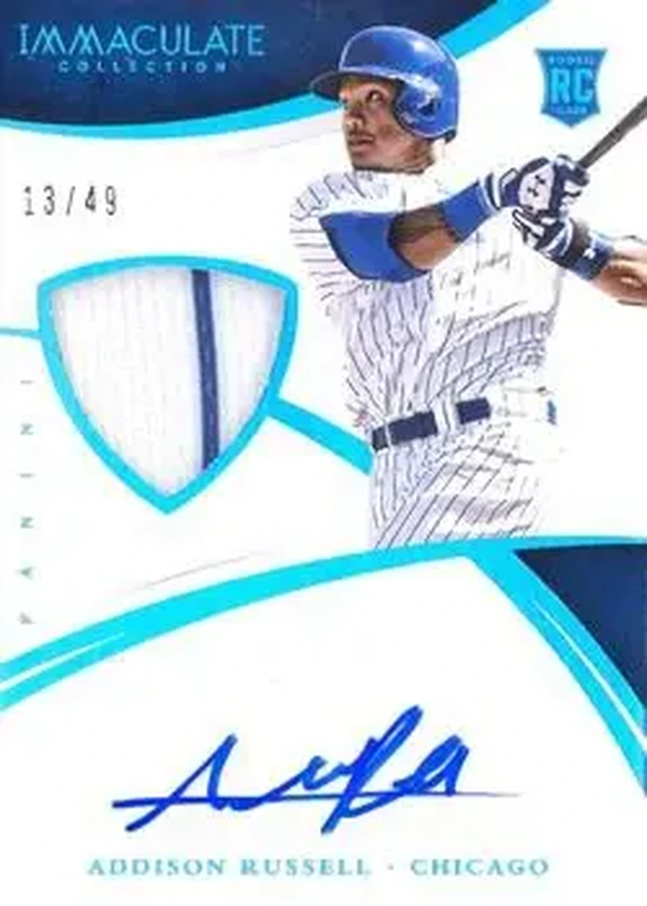 2015 Panini Immaculate Collection #113 - Addison Russell - Chicago Cubs - Front