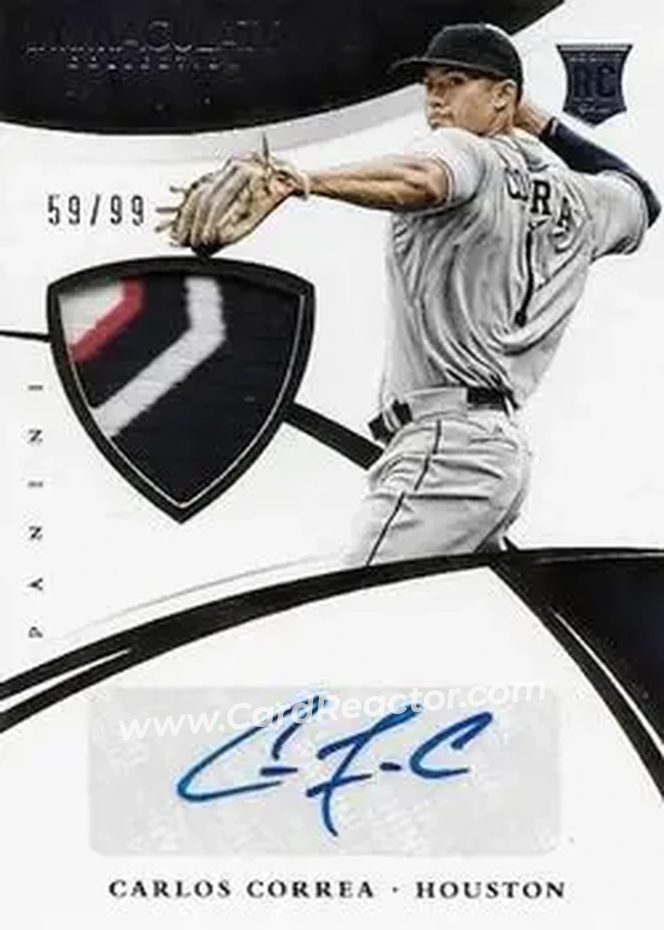 2015 Panini Immaculate Collection #130 - Carlos Correa - Houston Astros - Front